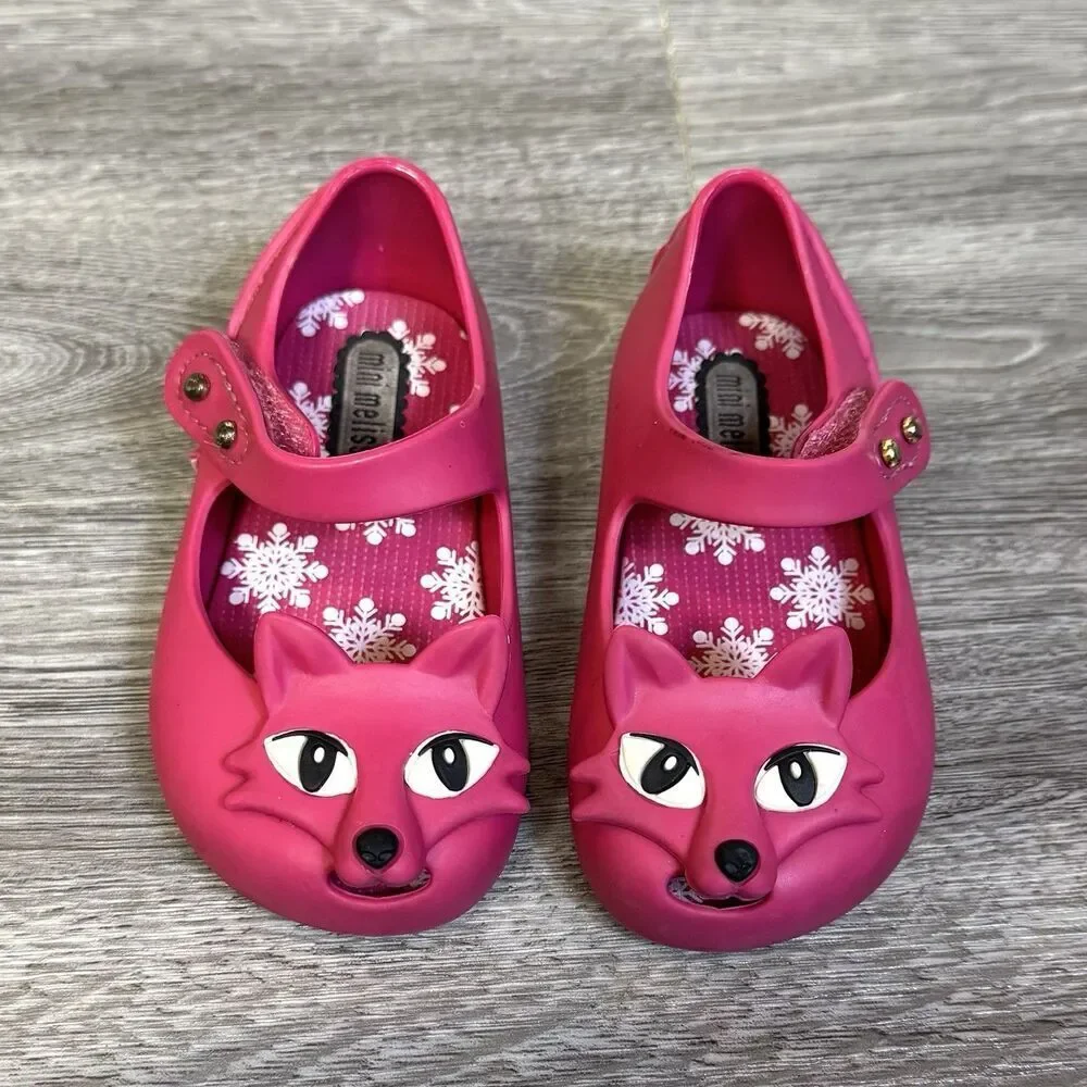 Mini Melissa Ultragirl Flats Mary Jane Shoes Toddler Girls Size 5 Pink Fox